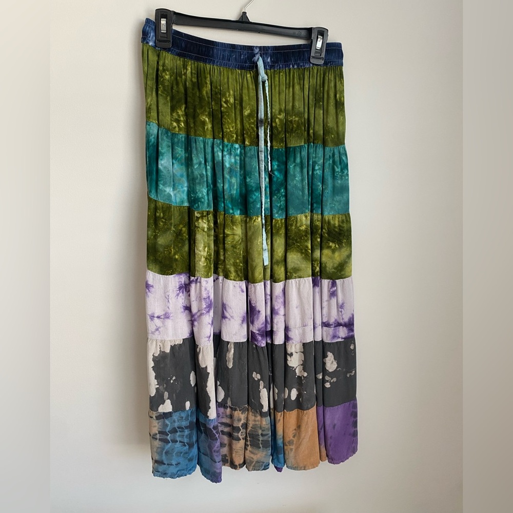 Tiered Tie-Dye Maxi Skirt